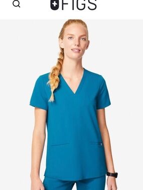 Figs Scrub Top S Limited Edition Alps Blue NWT